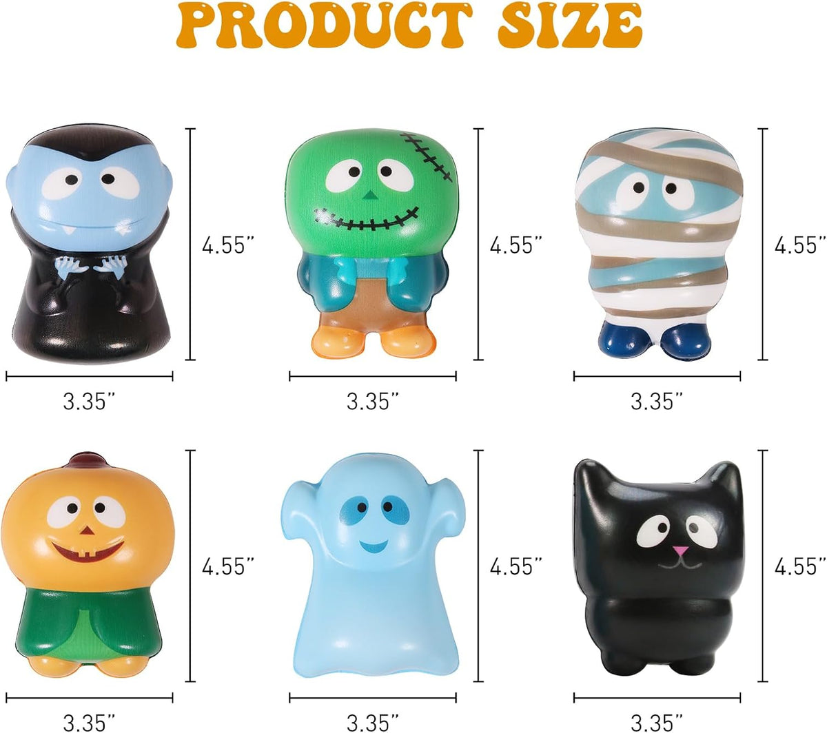 New 6 Packs-Halloween Squishies Toys Slow Rising - 6pcs-1 - image 2