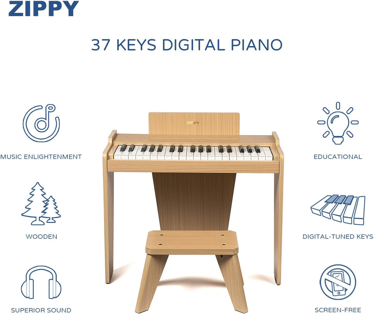 Kids Piano Keyboard, 37 Keys Digital Piano for Kids - Oak Basic - image 2