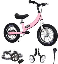 Balance Bike 2 in 1 for Kids 2 3 4 5 6 7 Years Old - Pink / 14 inch