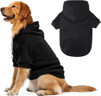 Dog Basic Hoodie Soft Dog Clothes Cold Weather Sweaters for Medium - Black / XL (Back: 24.8",Chest: 33.86", 35-55lbs)