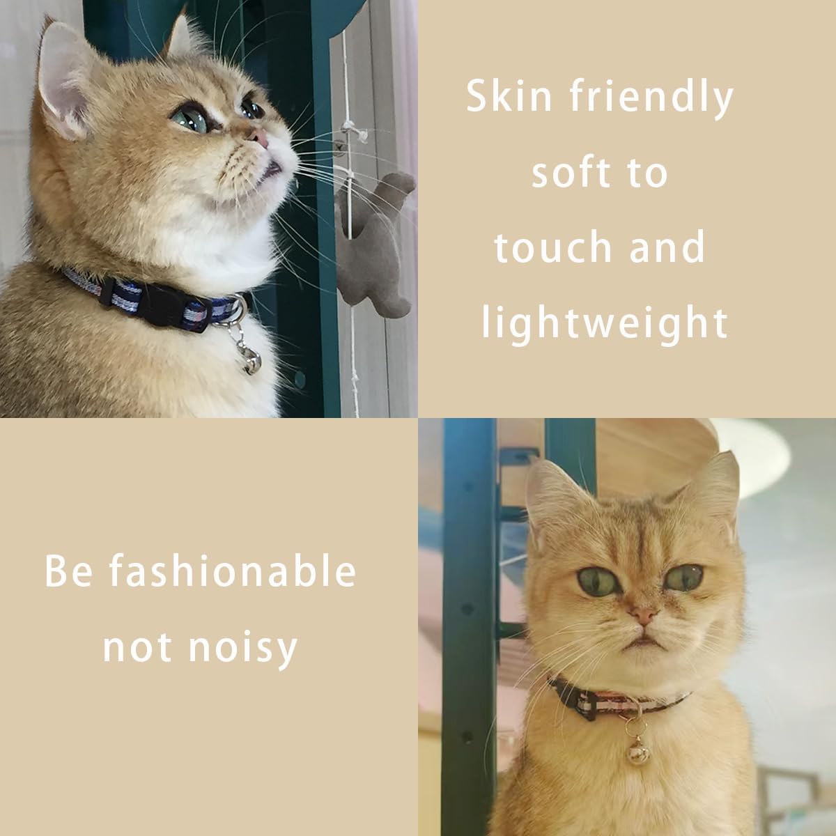 Yizepet Cat Collars with Bells, Breakaway Kitten Collar - Girid - image 4