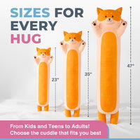 Cuddle Paws Unicorn Plush Body Pillow for Kids, Soft Toy - Fox / Large - 47 Inches - image 4