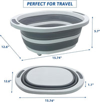 Fhiny Open Cat Litter Box, Small Litter Box for Kittens Low Entry Kitty Potty Pan Foldable Travel Toilet Waterproof for Indoor Small Pet Senior Cats 15.7"×12.5"