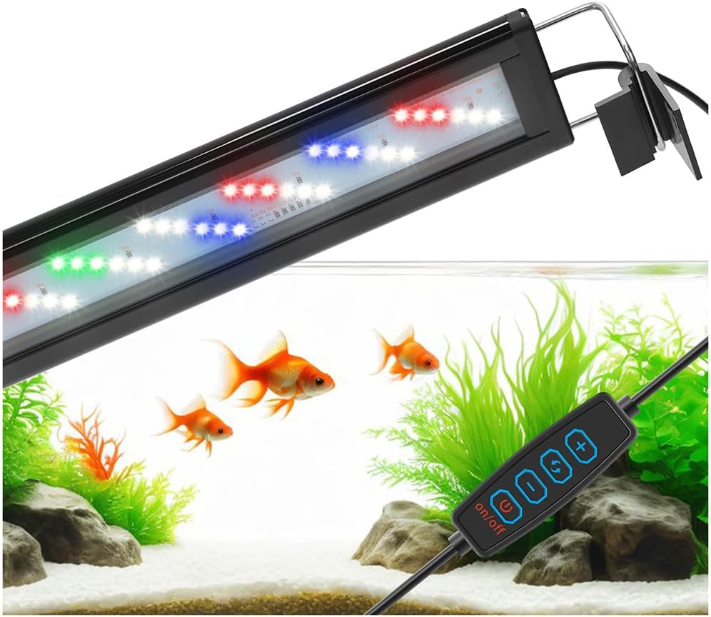 DaToo LED Aquarium Light Full Spectrum Fish Tank Light with Dimmer - 12~16 Inch