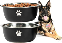 Large Dog Water Bowl 2 Pack, Aqua - Black - 2 Pack / 1.3 Gallons - XL (100lb + breed)