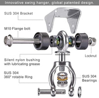 SELEWARE Silent Bearing Swivel Swing Hanger Stainless Steel Swing - C: 360° Bearing Swing Hanger ( 2 Pack ) - image 3