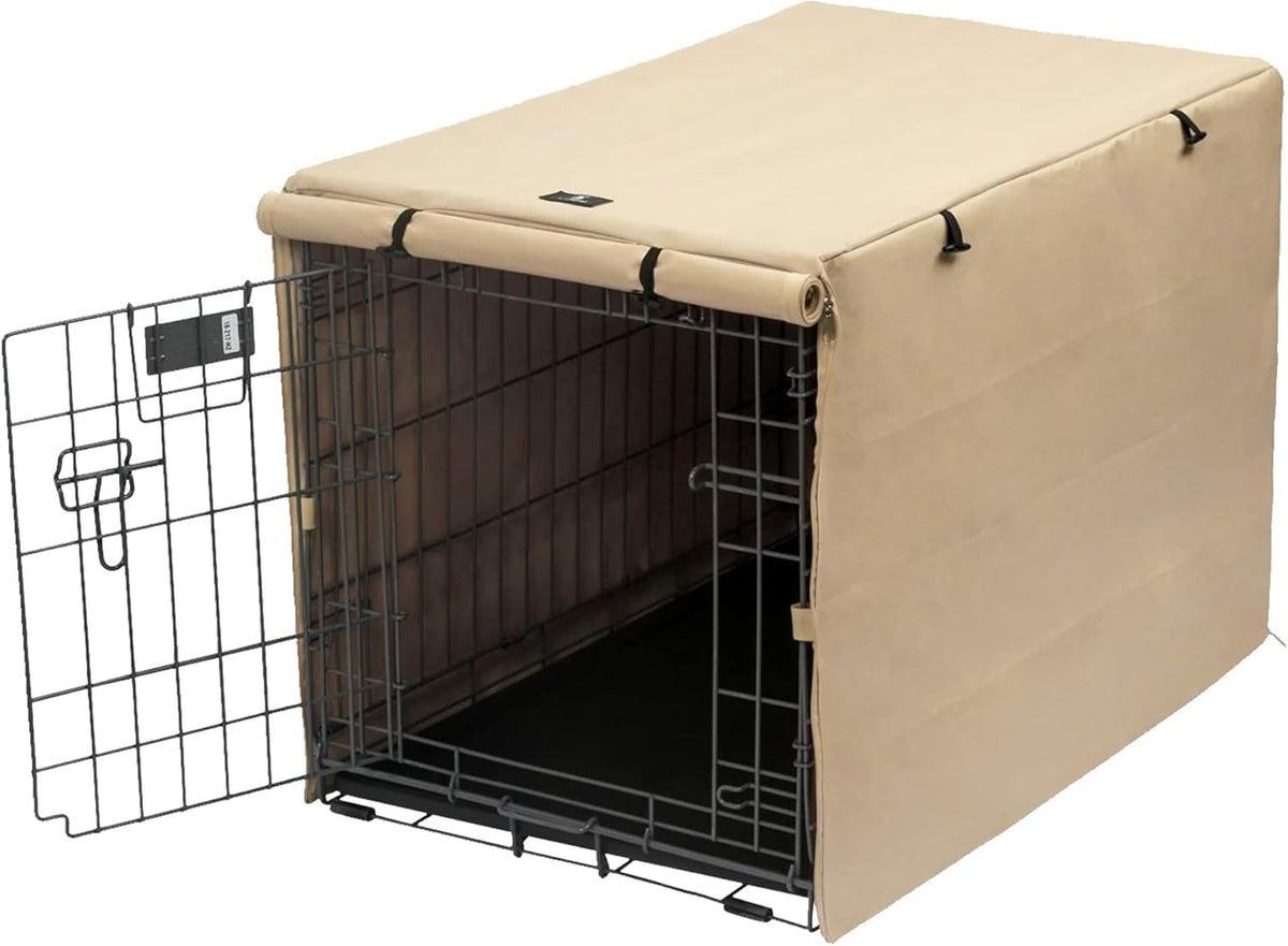 X-ZONE PET Dog Crate Cover Waterproof Kennel Cover - 42.9"L x 28.3"W x 30.3"H / Beige