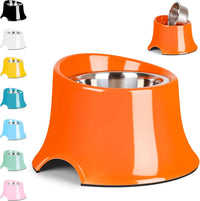 Tilted Elevated Dog Bowls Non-Slip & Non-Spill Pet Feeder - M/2 Cup / Orange