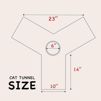 Tempcore Pet Cat Tunnel Tube Cat Toys 3 Way Collapsible, Cat Tunnels for Indoor Cats，Kitty Tunnel Bored Cat Pet Toys Peek Hole Toy Ball Cat, Puppy, Kitty, Kitten, Rabbit Rainbow