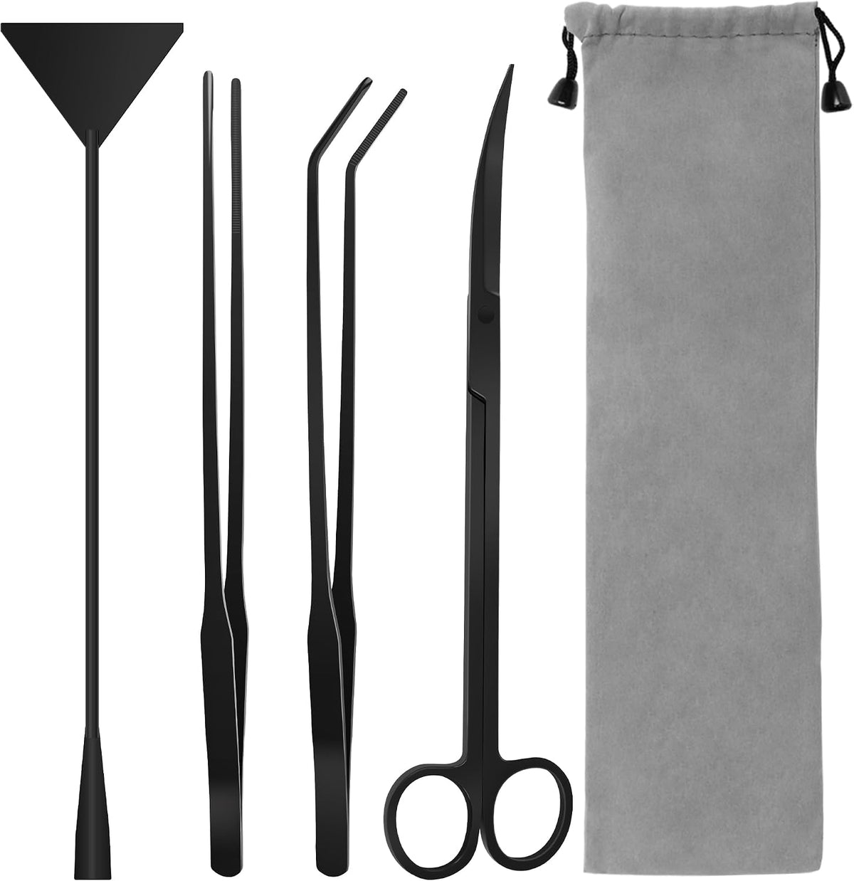 Aquarium Aquascape Tools Kit - 12.5in / Black