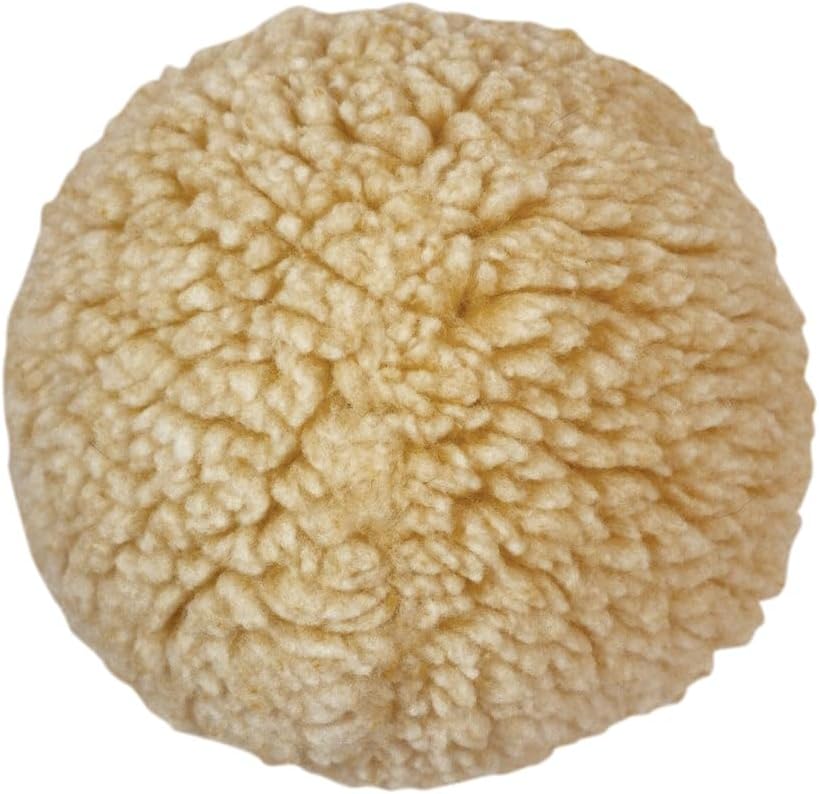 HuggleHounds Plush Ball Dog Toy, Dog Fuzzy Ball Toy - Small / Natural Ball