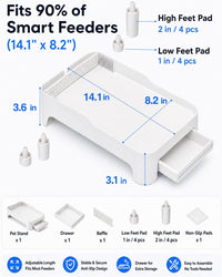 Adjustable Elevated Automatic Pet Feeder Stand with Storage Drawer – Essentials for Cats - image 2