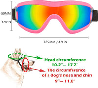 Medium Dog Sunglasses with Adjustable Strap UV Protection, Winproof Puppy Sunglasses, Suitable for Dogs Eyes Protection，Soft Dog Goggles