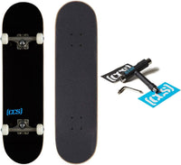 [CCS] Skateboard Complete, Maple Wood, Professional Grade - Black / 8.00" x 32.00"