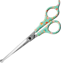 Kenchii Happy Kitty Ball Tip Grooming Scissors for Cats 5.5in Pink – Essentials for Cats - 6.5 Inch / Blue