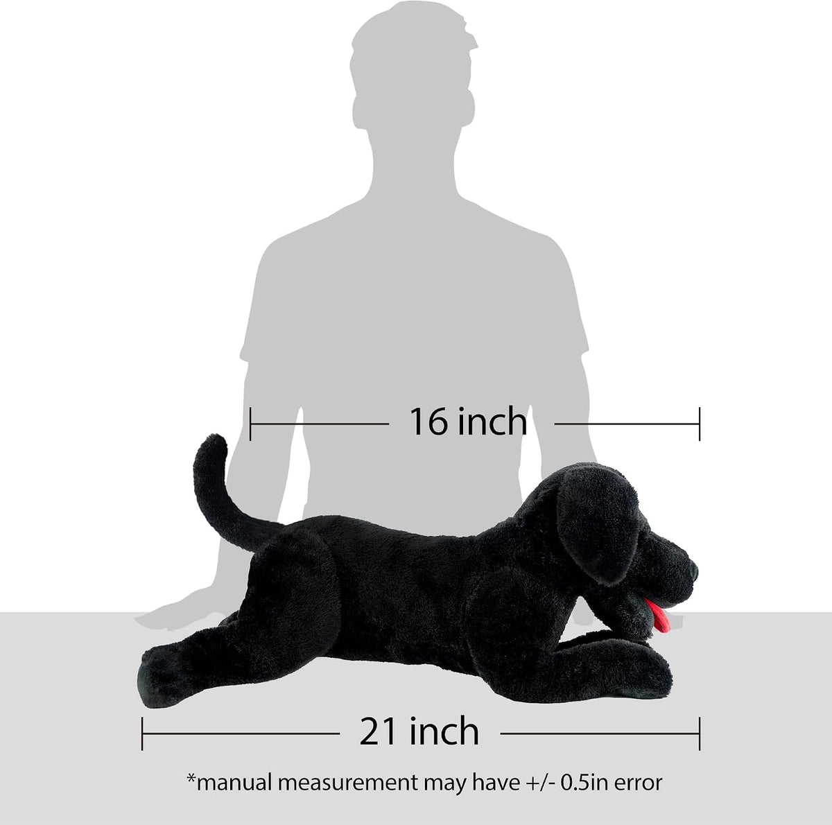 LotFancy Dog Stuffed Animals Plush - Black / 21 inch (Pack of 3) - image 2