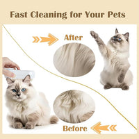 Cat Steam Brush, 3 in 1 Pet Spray Hair Removal Comb, Cats and Dogs Brush for Shedding, Rechargeable Silicone Pet Steam Brushes, Spritz Defur Comb for Massage, Cleaning and Remove Loose Hair - Khaki