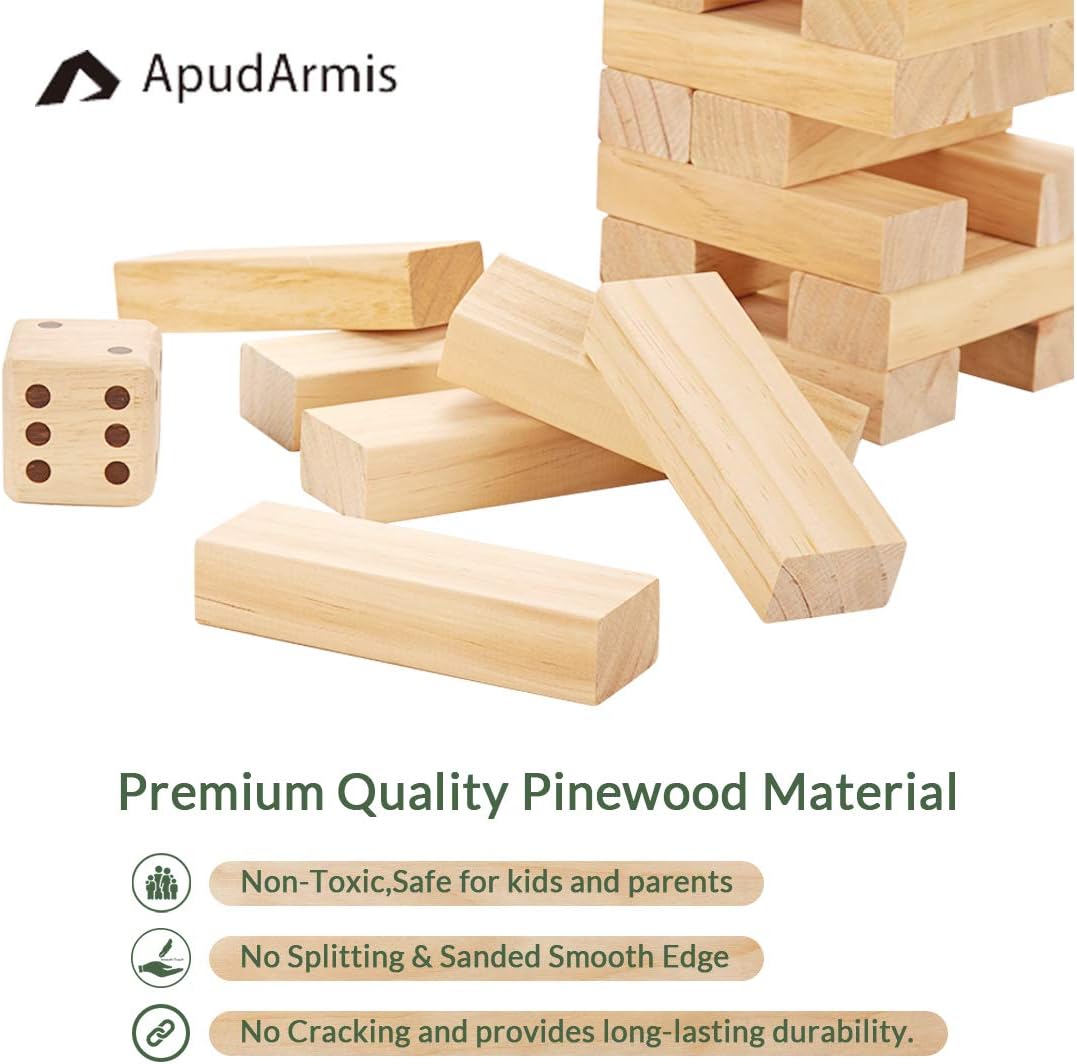 ApudArmis 60 Pcs Tumble Tower - Burlywood / L-Stack to 5 FT - image 2