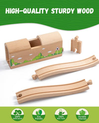 Payarma wooden train track accessories with double suspension bridge and tracks - view 7