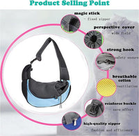 Pet Dog Sling Carrier, Breathable Mesh Portable Travel Safe Pet Sling Shoulder Bag Carrier with Adjustable Non-Slip Shoulder Strap for Small Dogs Cats Puppy