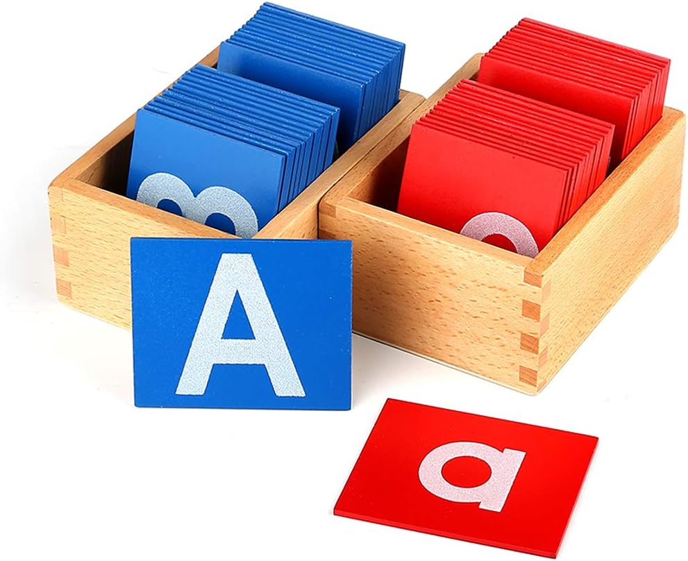 YHZAN Montessori sandpaper letters tactile alphabet set with upper and lower case letters