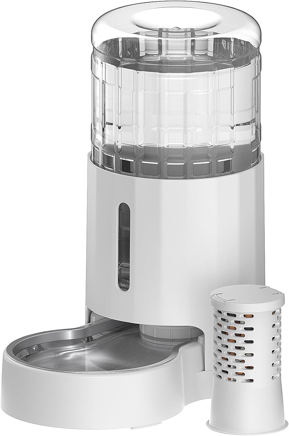 CZPET 5L Gravity Water Bowl Dispenser for Cats and Dogs – Essentials for Dogs - White+Filter / 5L