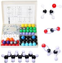 LINKTOR 444 piece chemistry molecular model kit with colored atoms, bonds and fullerene parts - view 3