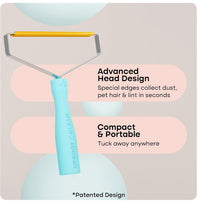 Uproot Clean Pro Pet Hair Removal Tool, Multi-Fabric Edge - Blue / 2 Pack - image 3