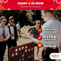 Swooc - Giant Four in a Row with Carrying Case & 60% Quieter Design - Giant Game Outdoor for Adults - 3ft x 2ft - image 2
