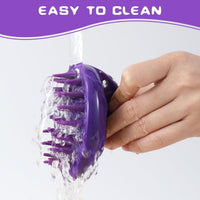 Silicone cat brush with soft rubber pins and ergonomic non-slip handle - view 4