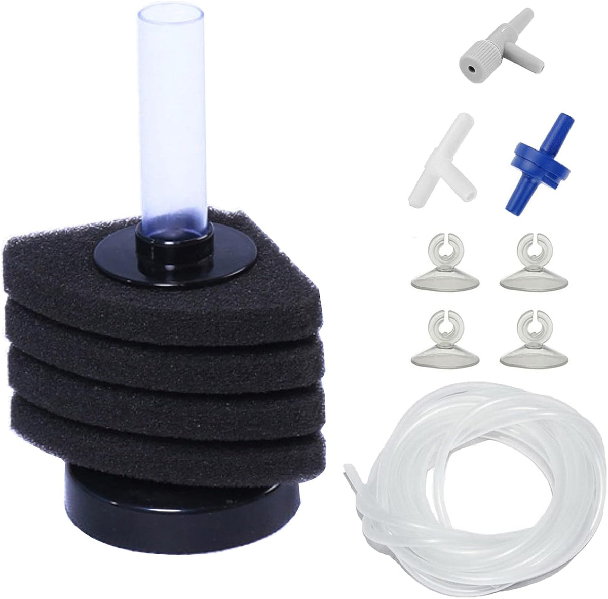 AQUANEAT Aquarium Air Powered Sponge Filter - Triangle / Small up to 10Gal