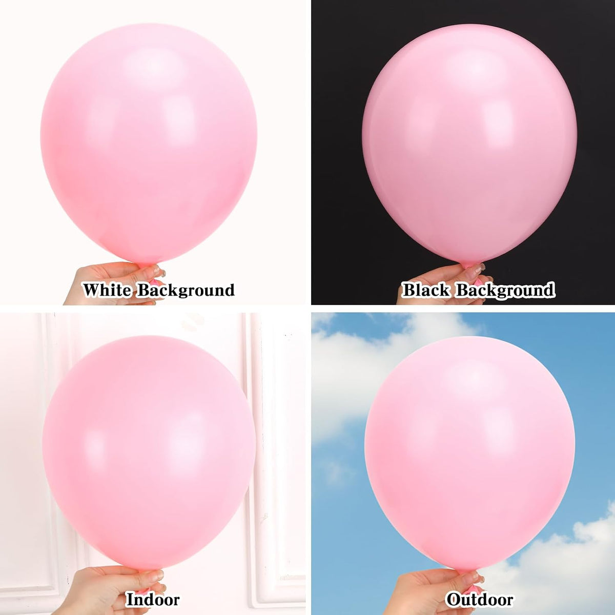 RUBFAC White Balloons Different Sizes 135pcs for Birthday Arch – Fun for Kids & Family - Pastel Pink - image 4