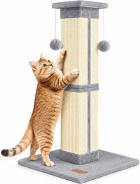Cat Scratching Post 33 Inch for Indoor Cats - Grey