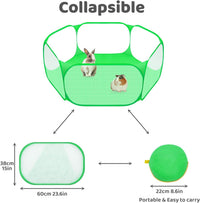 Small Animal Playpen, Pop-Up Portable Play Yard for Guinea Pigs - Green - image 3