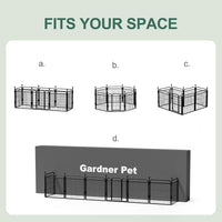 Gardner Pet Dog Playpens, 24" H 16 Panels Dog Pen Outdoor/Indoor Dog Fence Exercise Pen for Small - Black / 8 / 24"H - image 4