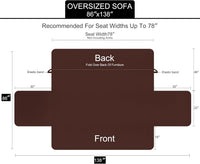 U-NICE HOME Loveseat Sofa Cover for 2 Cushion Couch, Dark Grey – Essentials for Pets - Burgundy/Tan / 78"sofa Xl - Xl Large - image 3