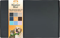 Neater Pet Brands Neater Mat Pet Mats for Food and Water, Cat & Dog Bowl Mat Waterproof Silicone, Feeding Tray, Dog Food Mats for Floors, Placemat w/Raised Edge for Under Bowls, 16” x 10”, Black