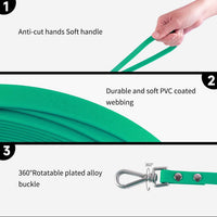 Dog Training Long Leash Waterproof Long Line Heavy Duty Outdoor - 15FT / Dark Green - image 3