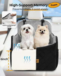Dog Car Seats for Small Dogs Up to 35 lbs - Black-Grey - image 3