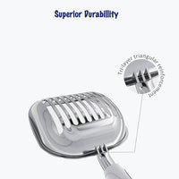 WePet Cat Litter Scoop, Aluminum Alloy Sifter, Kitty Metal Scooper, Deep Shovel, Long Handle, Poop Sifting, Kitten Pooper Lifter, Durable, Heavy Duty, for Litter Box