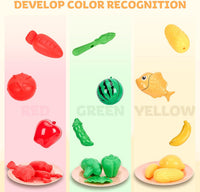 105Pcs Kids Kitchen Toy Accessories - Turquoise - image 3