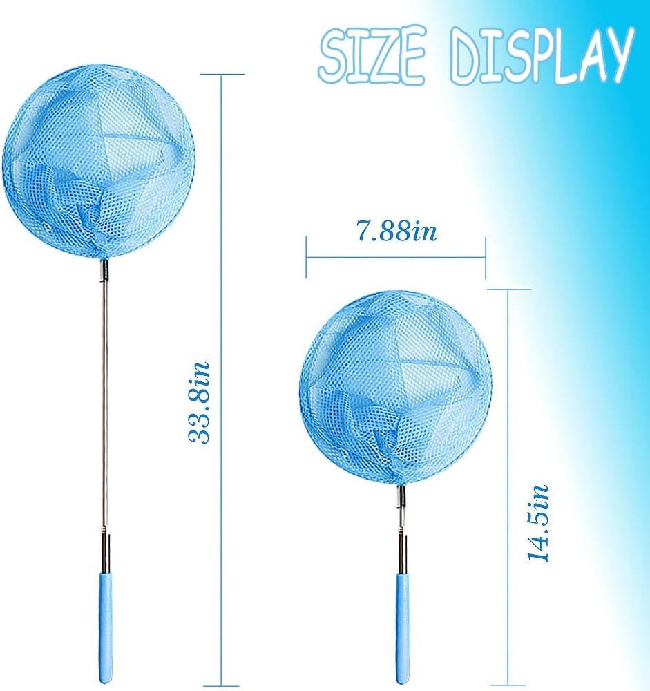 Kids Telescopic Butterfly Fishing Nets for Kids Catching Insect Net - 3 Pack - image 4