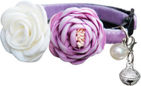 Fupo Cat Collar, Breakaway Adjustable with Bell& Flower - Purple #2
