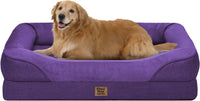 Waterproof Orthopedic Dog Bed for Large and Extra Large Dogs – Essentials for Dogs - Deep Purple / 42"L x 30"W x 7.5"Th