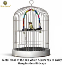 SunGrow Colorful Finch Swing Toy with Bells - Swing Perch,1 Piece - image 4