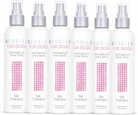 BioSilk for Dogs Silk Therapy Detangling and Shine Spray - 8 Fl Oz (Pack of 6)