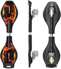Sumeber waveboard caster board for kids and teens with two light up LED wheels - view 3