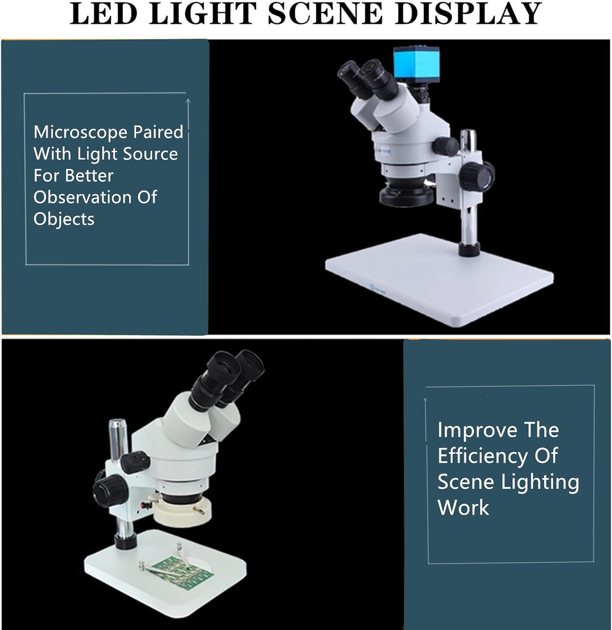 TreochtFUN 144 LED microscope ring light with dimmer control, black - view 4