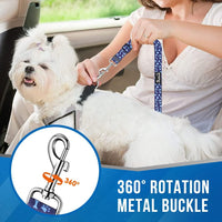 Lukovee Double Dog Car Seat Belt, No Tangle Headrest Restraint – Essentials for Dogs - Blue Paw / 1 Pack - image 3