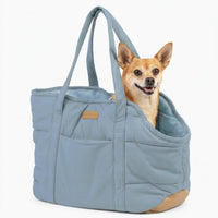 Plush Dog Purse Carrier for Small Dogs, Soft Tote, Black – Essentials for Dogs - Plush Light Blue